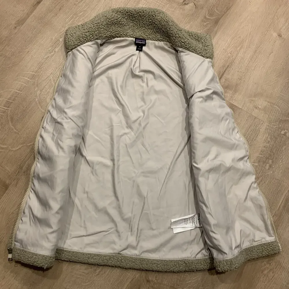Patagonia Full Zip Los Gatos Fleece Vest Women's Medium M Tan Outdoor Hiking